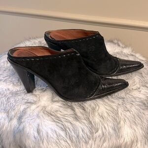 Couture Donald J Pliner Black Suede Booties, Womens Sz 9